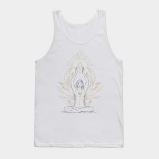 Meditation with lotus and light Tank Top